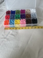 Assorted Fun Color Pony Beads In A Great Organization Box For Hours Of Fun