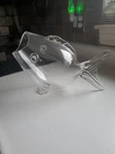 Vintage Blenko Style Glass Open Mouth Fish Vase Terrarium Bowl Hand Blown MCM
