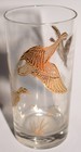 Vtg Libbey Glass Golden Mallards 5.5" Highball Tumbler MCM Embossed Gold FreeS&H — photo 2