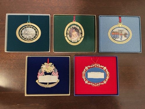 KONVOLUT 5 WEISSES HAUS HISTORISCHER VEREIN WEIHNACHTSSCHMUCK 92/93/94/95/2000