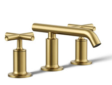 Kohler Purist K-14410-3-2MB Widespread Bathroom Sink Faucet Drain Moderne Brass