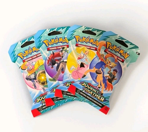 4 Pokemon Journey Together Sleeved Booster Packs