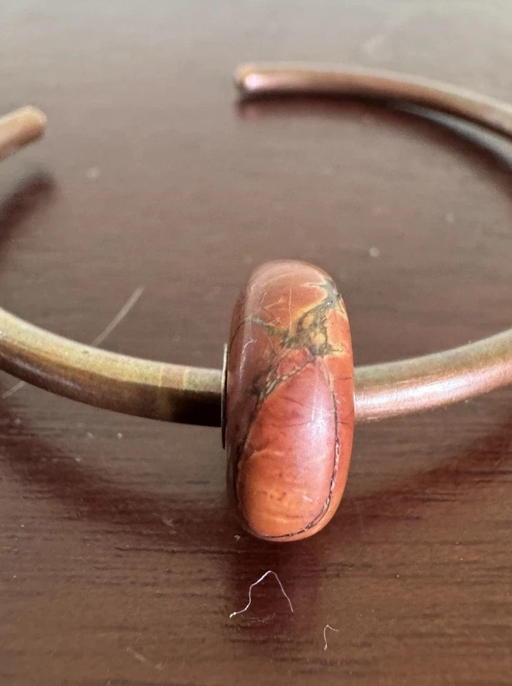 Trollbeads Limited Edition Picasso Jasper Retired Red Brown, Black Crazing - Image 2 of 4