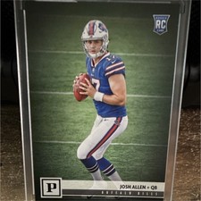 2018 Panini Rookies Josh Allen Rookie #307 Buffalo Bills NFL Football Card. rookie card picture
