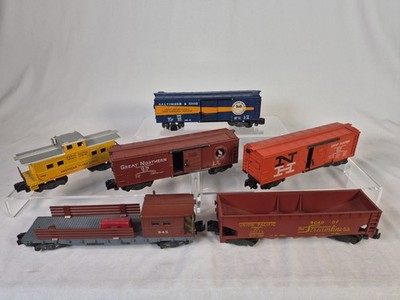 Vintage American Flyer S Gauge Freight Car Lot 7 Cars B&O GN NH UP Caboose...