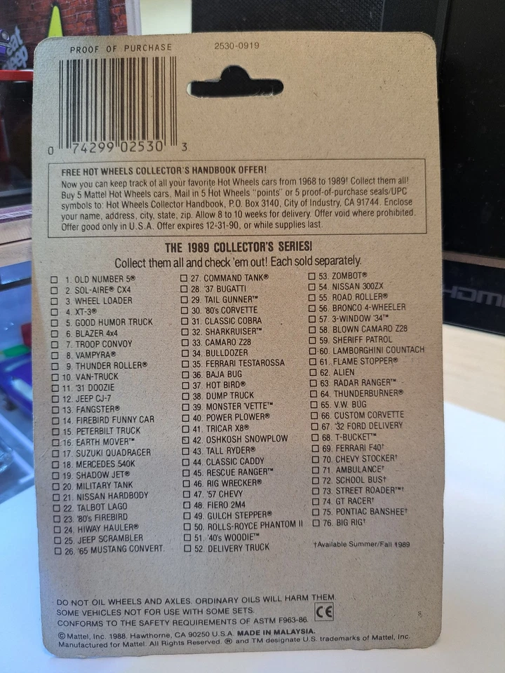 HOT WHEELS 40'S WOODIE CLASSICS CARD W DP PROTECTOR YELLOW BWs NICE CARD - Image 4 of 4