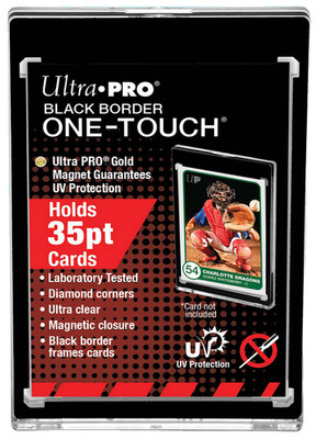 1 Ultra Pro One Touch 35pt Black Border UV Safe Magnetic Sports Card Holder Case