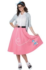50s Pink Poodle Skirt Grease Pink Ladies Adult Costume