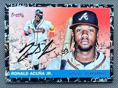 2025 Topps Chrome Platinum Ronald Acuña Jr. Black Toile /10 🔥 Atlanta Braves #5
