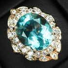 VIBRANT BABY BLUE AQUAMARINE 7.90CT 925 STERLING SILVER ROSE GOLD HANDMADE RINGS