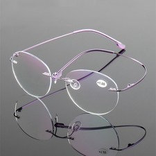 Ultralight Rimless Reading Glasses Women Men Readers 1.0 1.5 2.0 2.5 3 3.5