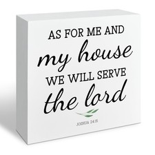 Christian Home Decor, As For Me And My House We Will Serve The Lord Sign, Bib...