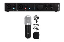 Arturia Minifuse 4 Black 4x4 USB MIDI Audio Interface Recording Microphone