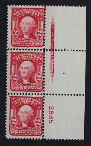 CKStamps: US Stamps Collection Scott#319 Strip Mint OG Selvage VLH