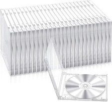 25 Pcs 10.4 mm CD Jewel Cases Standard Single Clear CD Case