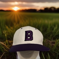 Minor League Baseball Cap Louisville Bats Fitted White Crown Purple Brim