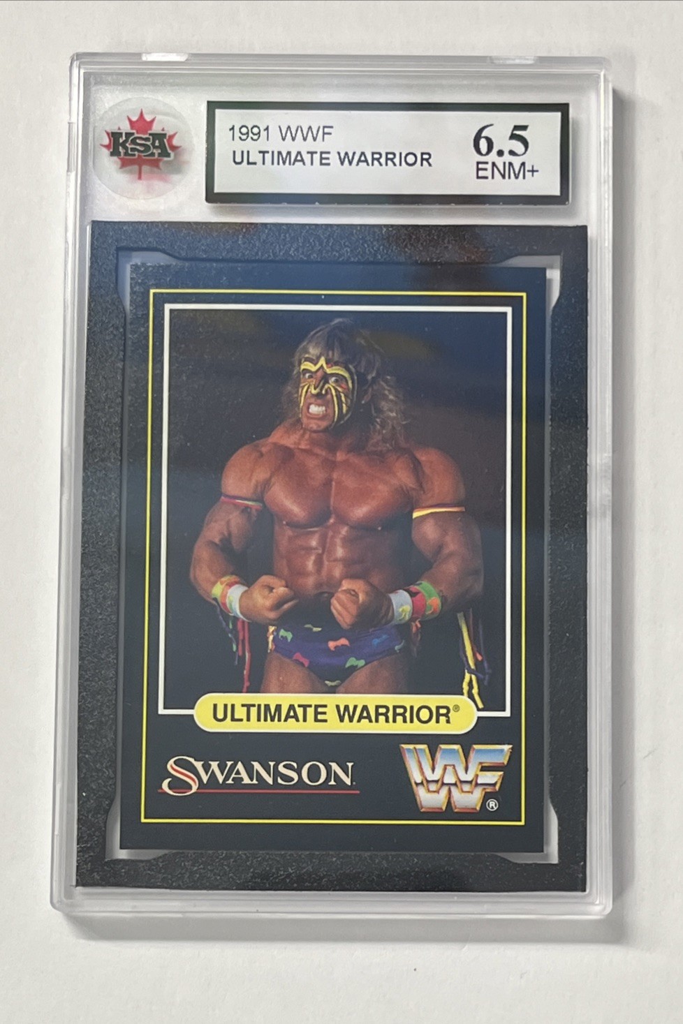 1991 SWANSON WWF SUPERSTARS #NNO ULTIMATE WARRIOR KSA GRADED 6.5