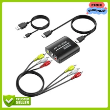 RCA to HDMI Converter, AV to HDMI Converter for TV/PC/N64/Wii/PS1/PS2/ FREE US