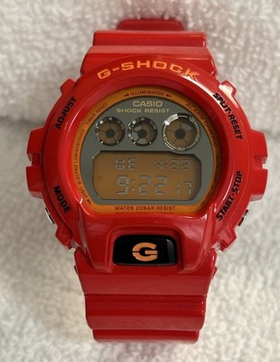 Casio G-Shock 3230 DW-6900CB Red Orange Very Clean