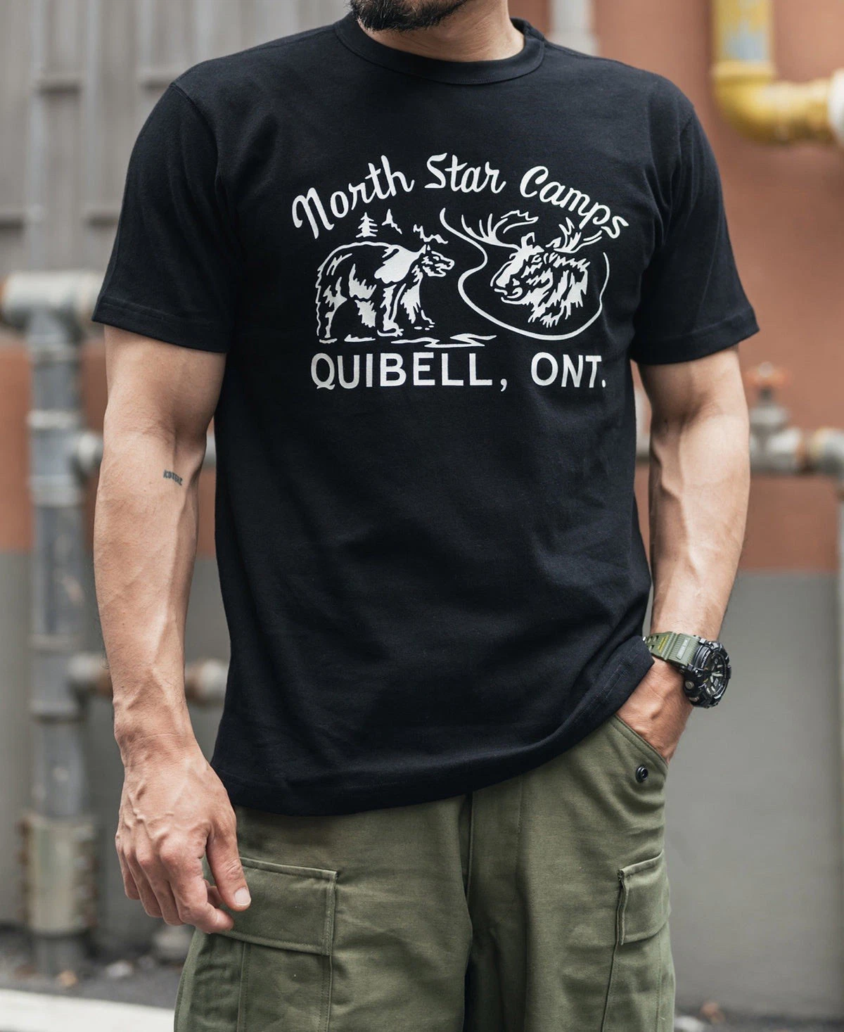 North Star Camp Graphic Jersey T-Shirt - Black L