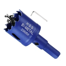 Bi-Metal Hole Saw Kit 29mm (1-1/8"), M42 High Speed Steel Hole Cutter, Blue