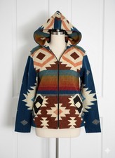 NWOT Ecuador 100% Alpaca Wool Jacket Hooded Full Zip Sweater Size S-Artisan Made