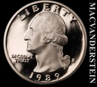 1989-S Washington Quarter Proof — photo from another recent sale