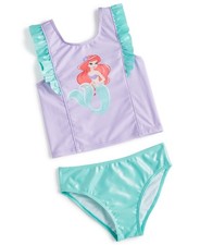 Disney The Little Mermaid Tankini Swimsuit Princess Little Girls 4 Green 2 Piece