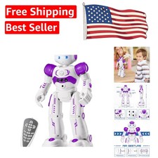 Educational Remote Control Robot for Boys Girls 3-8 - LED Lights 50 Actions