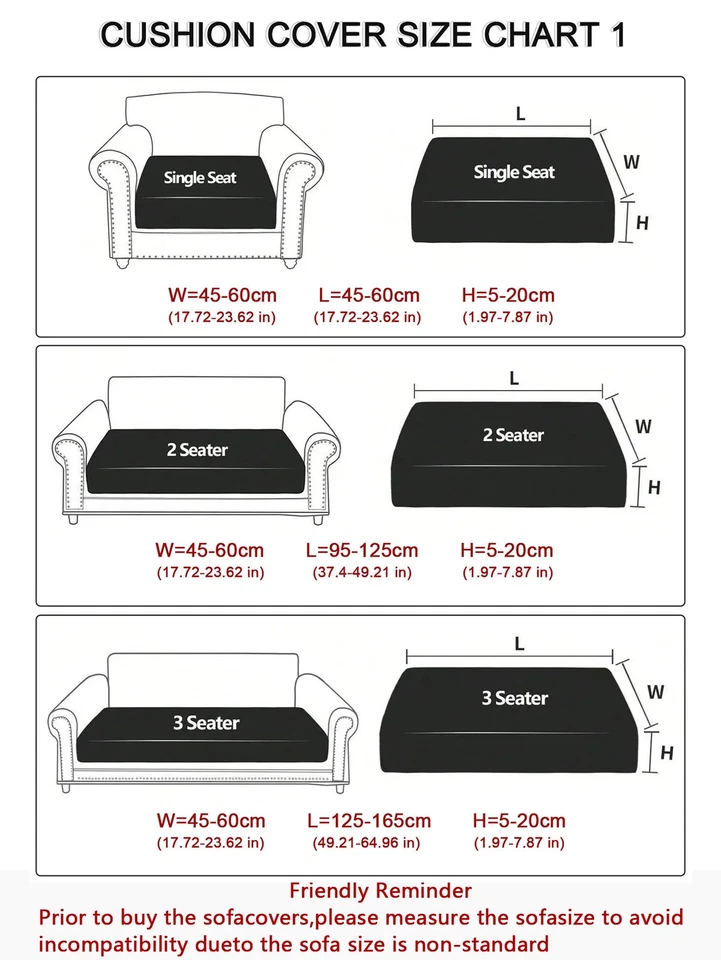 Funda de asiento de sofá elástica jacquard extraíble protector de cojín antipolvo Foto 2 de 4