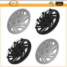 Set of 4 For Rim 13" Wheel Hub Caps Universal Wheel Cover Wheel Trim Kit Snap-On