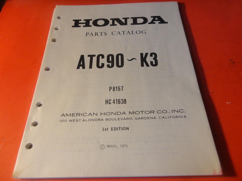 ℳ. NEW OEM FACTORY HONDA PARTS CATALOG MANUAL 1971-75 ATC90 61