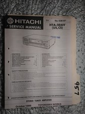 Hitachi hta-50av service manual original repair book stereo radio tuner amp