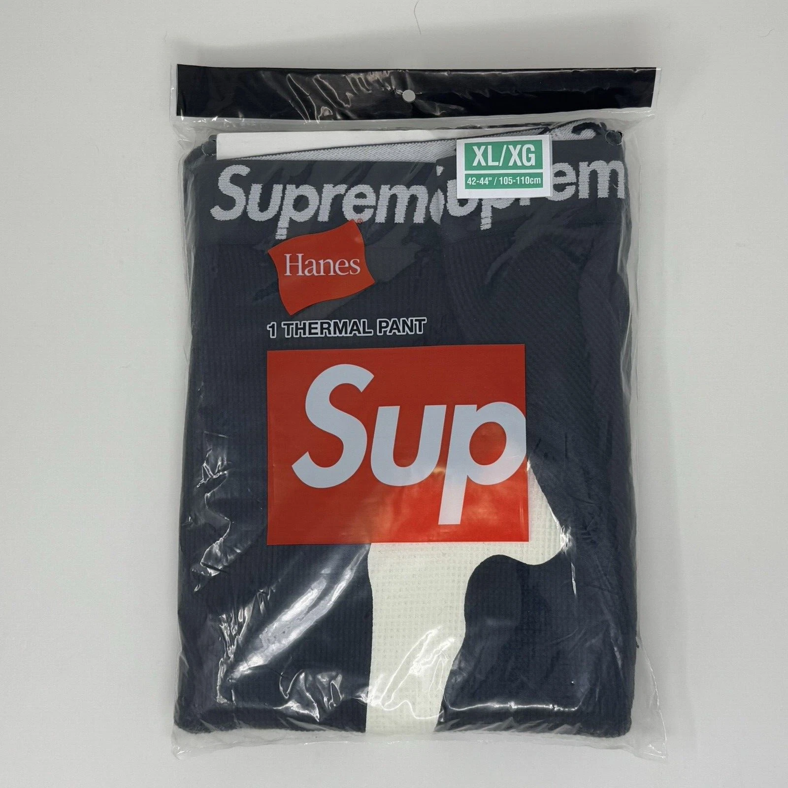 Pantalon thermique Supreme FW24 x HANES Bones (1 paquet) noir Halloween   Homme taille XL