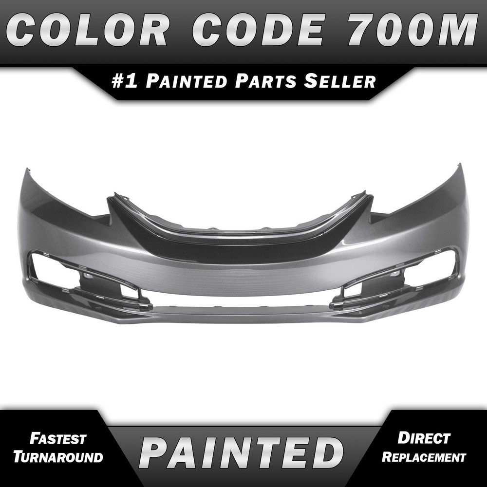 NEW Painted *NH700M Silver* Front Bumper Cover for 2013-2015 Honda Civic Sedan
