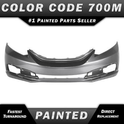 NEW Painted *NH700M Silver* Front Bumper Cover for 2013-2015 Honda Civic Sedan