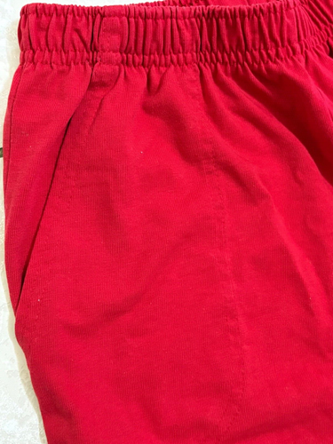 SJB Sport Red Shorts Logo 2 Pockets Elastic Waist Cotton Size PM - Picture 2 of 9