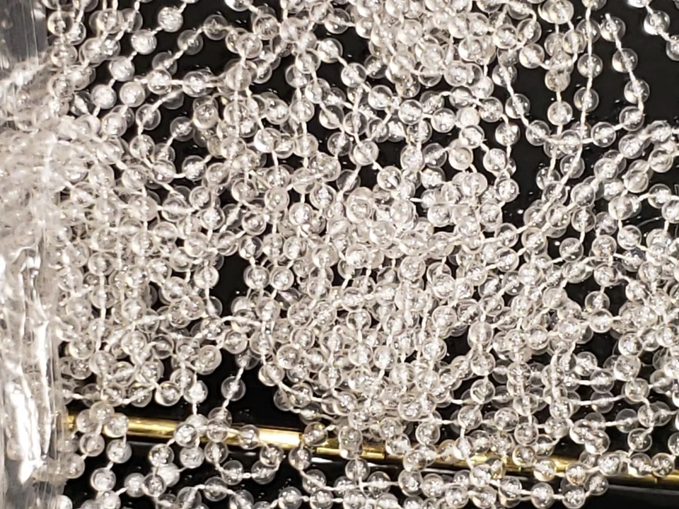 Acrylic Bead Strand Clear Crackle glass look, 6mm rounds, bulk spool 1lb,13oz - Image 4 of 4