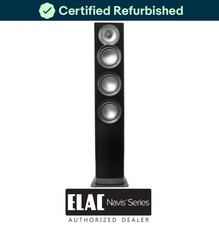 Elac Navis Premium 3-way Powered Floorstanding Wireless Speaker, Gloss Black