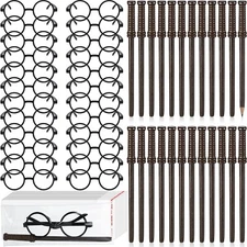 Chinco 72 Pcs Wand Pencils and Glasses Wizard Halloween Party Favors, Includi...