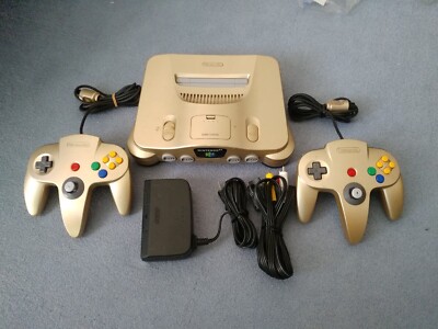 Nintendo 64 Gold (Japanese version) with 2 controllers and expansion pack