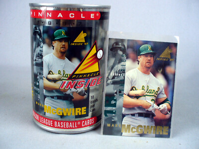 1997 MLB PINNACLE INSIDE BASEBALL CARDS IN A CAN EMPTY MARK MCQWIRE W/CARD #78