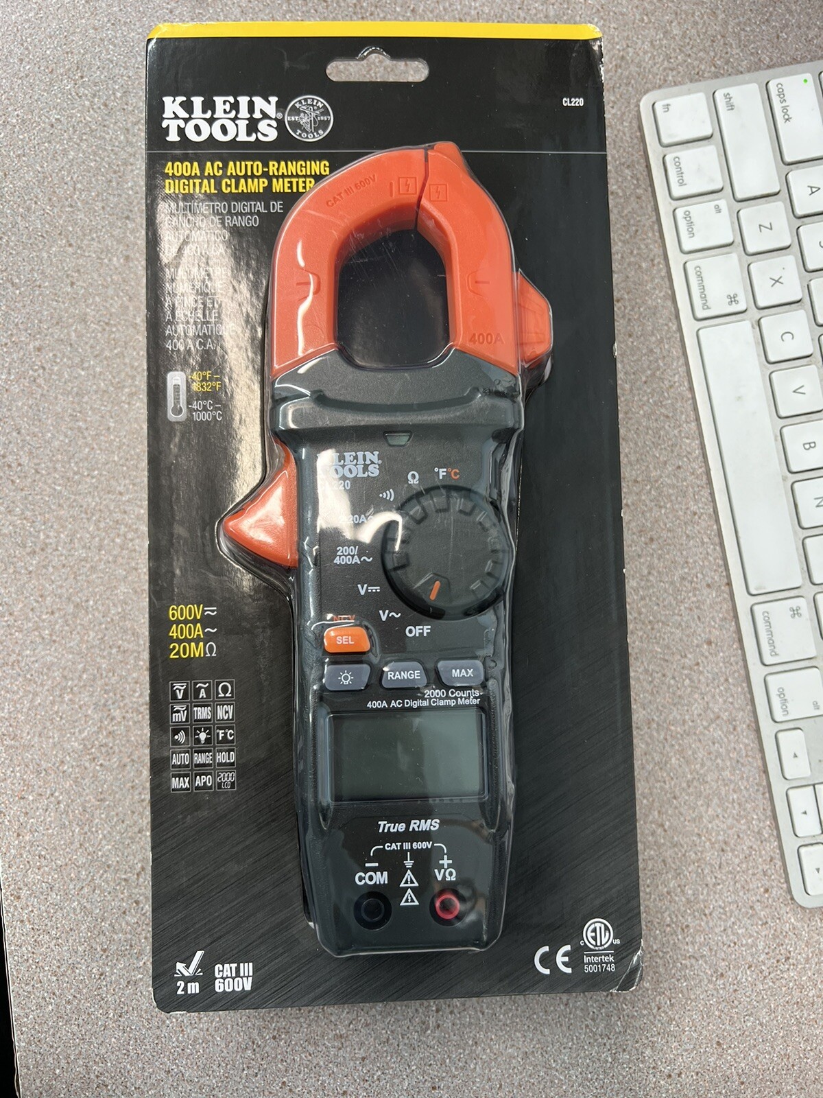 Klein Tools CL220 400A AC AutoRanging Digital Clamp Meter New