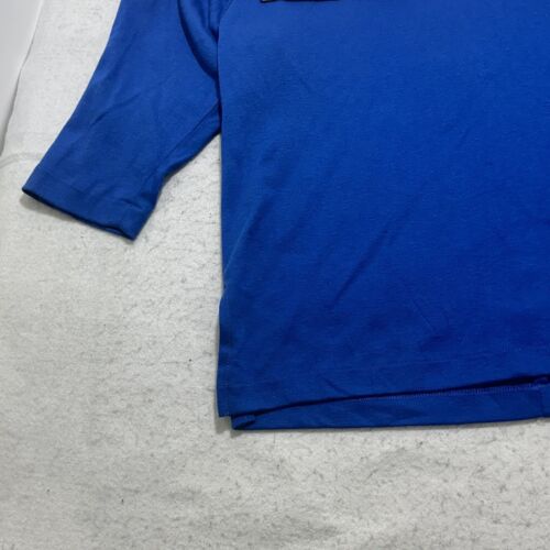 T-shirt vintage Deadstock nuova con etichette donna 9 Vicky Vaughn blu manica a 3/4 bianca - Foto 3 di 16