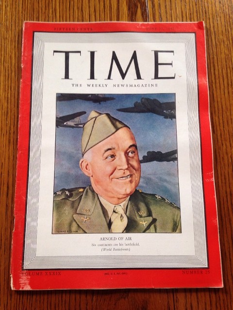 TIME Magazine June 22, 1942 -Arnold Of Air - WWII-Vintage ...