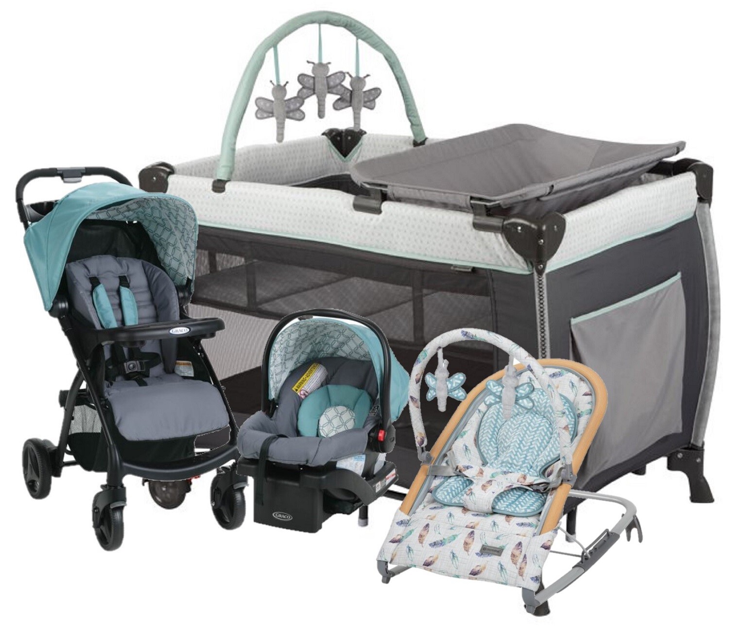 Baby Boy Baby Stroller Car Seat Playpen Combo Infant Baby