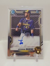 2021 Bowman Chrome 1st Jeferson Quero Auto Brewers HOT ROOKIE RC Autograph C2