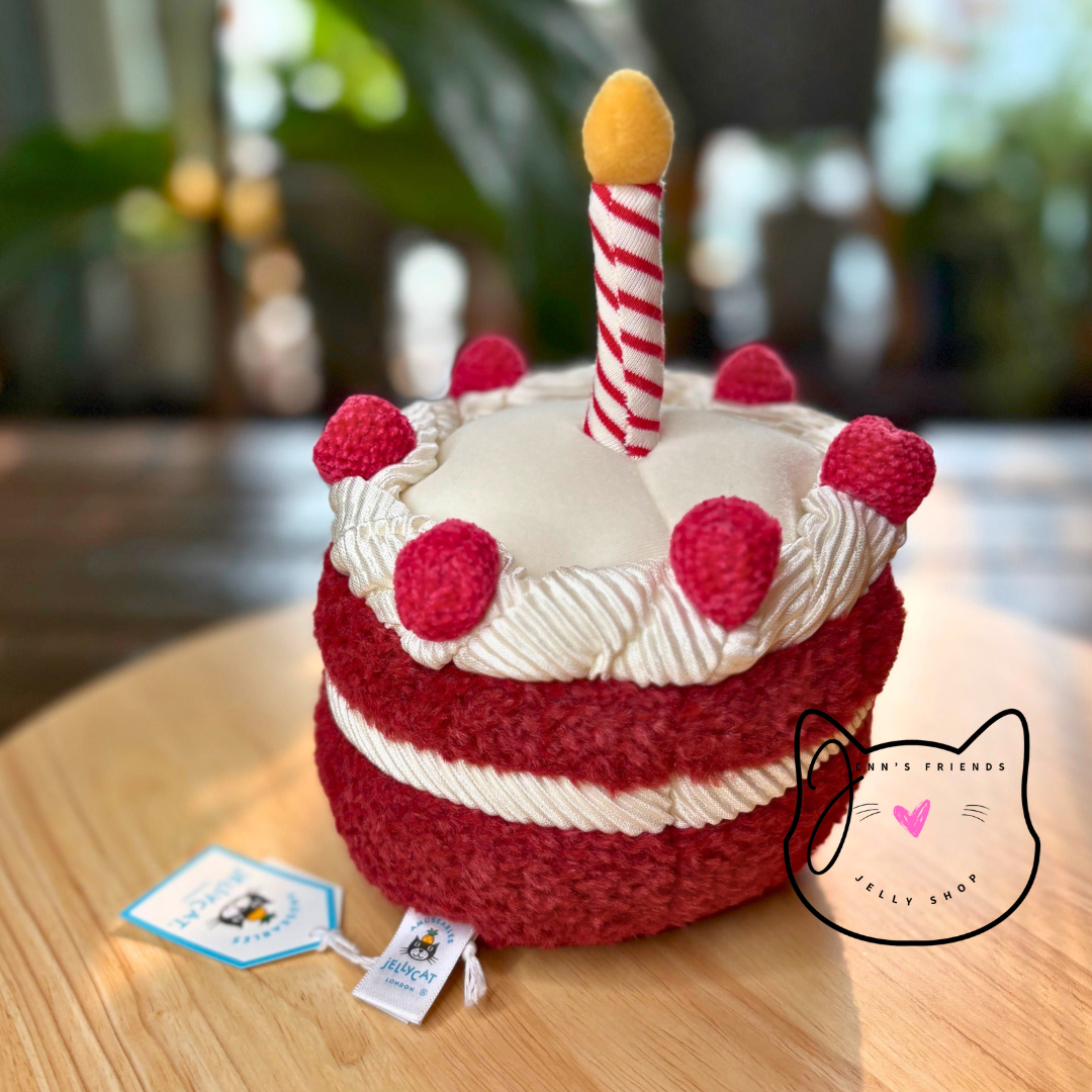 AUTHENTIC Jellycat Amuseables CHERI CAKE New BNWT Soft Plush Red