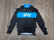 Adidas Team Sky Pinarello Sports Cycling Jersey Long Sleeve Zip Jacket Shirt 6