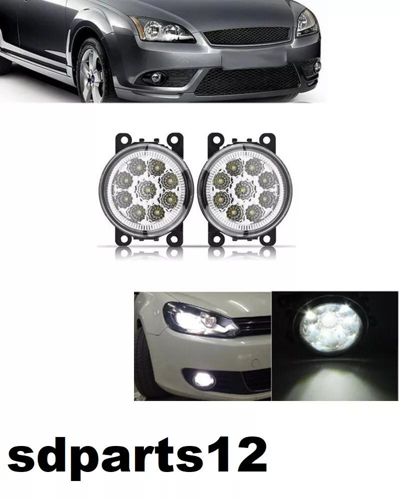 2x Fari Faretti Fendinebbia 9 Led Luci Diurne X Ford Transit C Max